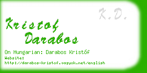 kristof darabos business card