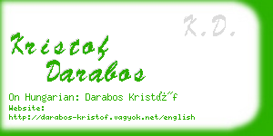 kristof darabos business card